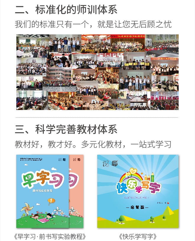标准化的师训体系我们的标准只有一个,就是让您无后顾之忧