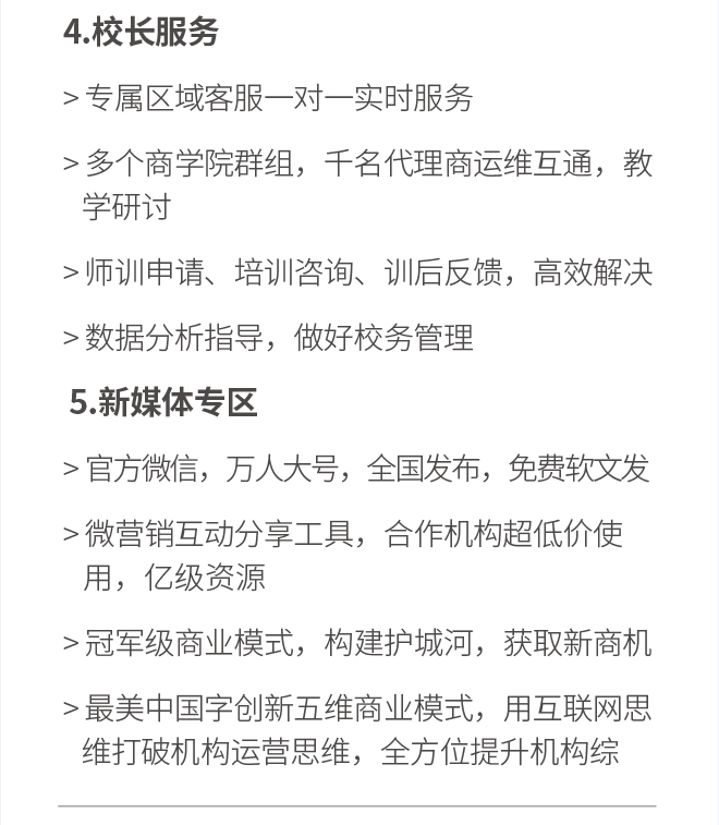 专属区域客服一对一实时服务多个商学院群组,千名代理商运维互通,教学研讨师训申请、培训咨询、训后反馈,高效解决数据分析指导,做好校务管理